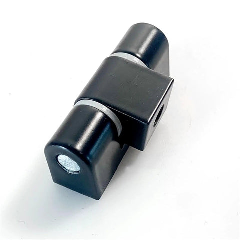 180 Degree Direct Cabinet Heavy Duty Hinge Lock Hardware 1 Piece CL45-1 Zinc Black, angled view on white background