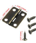 Bronze Mini Jewelry Box Hinges Set Of 60 With Screws For Diy Projects And Crafts On Wooden Boxes And Cases Antique Decorative Hinges