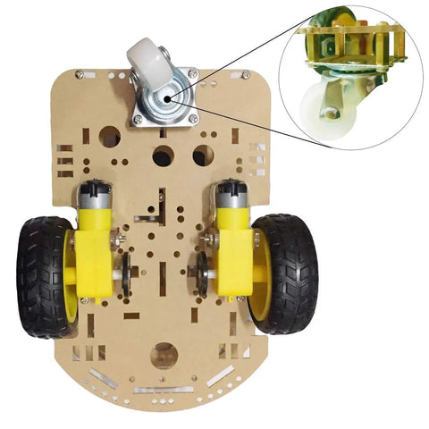 2WD Robot Car Chassis Kit With Universal Wheels For Arduino UNO R3 And Raspberry Pi Double Board DIY Starter System
