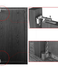 Heavy Duty Pivot Door Hinges 2 Pairs, 4.7mm Thick Offset Hinges With 180 Shaft, Max Load 132 lb Per Pair, 3/4 Inch Leaf Width installed
