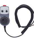 Electronic CNC Handwheel Controller With Emergency Stop, ABS Handwheel, coiled cable, 0-5 kHz feedback, 5V-26V power supply