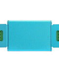 DY510 4-20mA Load Cell Transmitter for PLCs and PC Interfaces, blue aluminum casing, top view