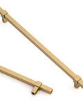 Ten Inch Champagne Bronze Cabinet Pulls Pack Of 10 Sleek Kitchen Cabinet Handles For Cupboards And Drawers Champagne Gold Hardware Rustproof Metal Easy Install Built To Last Model 4638 close-up view