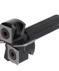 Top Tier 1/2 Inch Shank Spoilboard Surfacing Bit With Durable Carbide Blade And 1-1/2 Inch Slotting Hole, showing precision blade angles.