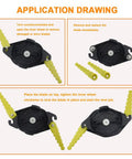 Application drawing for AC052N1 2 In 1 Pivoting Fixed Line And Bladed Head ACFHRL2 with six replacement blades for trimmers