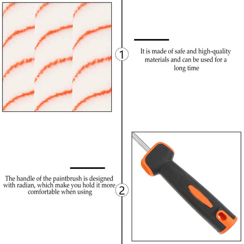 Pro Level Heavy Duty Paint Roller Brush Set With Comfortable Tpr Rubber Grip And Sturdy Steel Tray Frame crafted with quality materials and ergonomic grip.