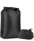 Travel Laundry Bag With Pump Free Vacuum Compression Large Waterproof Wet And Dry Bag Black, two sizes visible