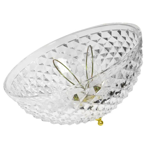 Clip On Light Shade For Ceiling Bulb And Lamp With Antique Diamond Cut Acrylic For A Soft Vintage Vibe Glow Easy Install Decorative Lamp Cover For Home And Office Today, 7.75-inch clear acrylic with brass clip