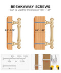 Brushed Gold Cabinet Pulls 30 Pack Center To Center 3 Inch Handles with breakaway screws for 0.5 to 1.57 inch thickness