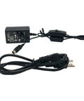 Worldwide 24W AC Adapter 24V 1A Switching-Mode Power Supply with cord and 3-pin connector, showing power cables and plug.