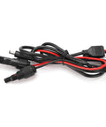 Brass DC5521 Solar Power Cord 300V For Household Appliances Flexible Heavy Duty Cable For Stable Power Transmission Everyday Home Use Plug In Ready Kink Resistant Easy Storage, black and red 0.5m cable with DC connectors