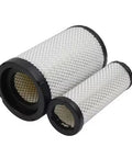 Best Performance A45K Air Filter Direct Replacement For Toyota Parts AF26614 And AF26613 Durable ABS Construction Black And White Finish showing two air filters with mesh design.
