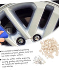 120 Piece Wool Polishing Tools Set With Shank Wool Felt Buffing Wheels For Rotary And Drill Polisher next to alloy wheel