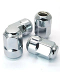 Premium 20PC Alloy Acorn Lug Nuts For Honda Accord CRV And Acura XRV Fits M12x1.50 Rims With Heavy Duty Heat Resistant Ball Base Design In Cool Gloss Black Finish Made For Top Tier Protection and Style Upgrade, chrome finish
