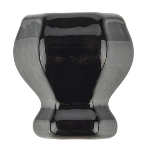 Top Notch Depression Era Hexagonal Black Milk Glass Drawer Knob With Old School Vibe And Timeless Reproduction Quality One Inch Quarter Diameter