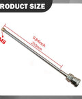 M8 threaded steel shaft, 9.84 inch heavy duty reciprocating linear actuator extension rod for industrial use.