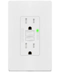 15 Amp GFCI Outlet with Self Test and LED Indicator Electrical Tamper Resistant Receptacle with green LED light