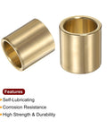 Tough As Nails 2 Pack Solid Brass Sleeve Bearings 30mm X 38mm X 40mm Oilless Bushings on display, highlighting smooth finish and durability.
