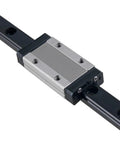Black Miniature Linear Rail Slide Kit With MGN12 Guide And MGN12H Carriage, Includes One MGN9H Block, precision CNC motion system, side view