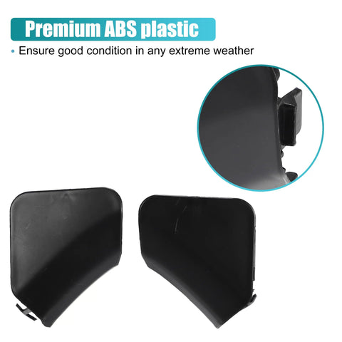 Unpainted Front Bumper Tow Hook Cover Pair For Toyota Highlander 2011 2013 Left And Right Eye Caps Black Replacement Easy Install