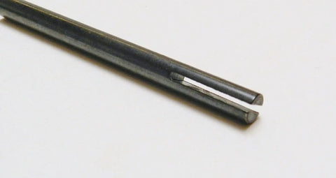 6 Inch Slotted Mandrel With One Quarter Inch Shank And Straight Body For Abrasive Sheets Or Roll Material Quick Change Core Sanding Tool US Made