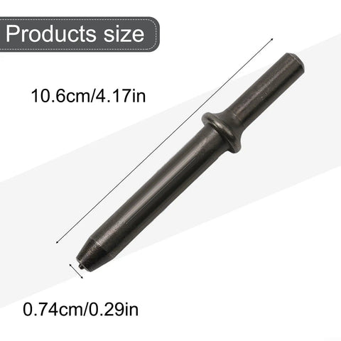 Professional 8 Piece Pneumatic Rivet Head Set For Air Hammer Semi Hollow Solid Metal Repair Tool Kit High Carbon Steel Fasteners 2mm To 10mm, 10.6cm size