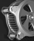 Close-up of 304 stainless steel hex bolts securing a metal fixture with fully threaded design for industrial use.