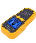 Aolidsive Stud Finder Beam Finder, 5 in 1 Wall Detector Scanner in yellow with digital display showing sensor readings.