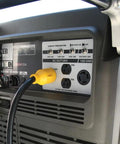 Tough As Nails 30 Amp Generator To RV Adapter Cable with Locking Nema L5 30 Male Plug connected to generator outlets.