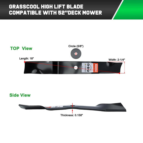 Replacement Mower Blades 52 Inch For Ariens Ikon XD Onyx Envy Apex Edge XL 52 Ikon X 52 Ikon XL 52 And Gravely ZT HD ZTX XL 52