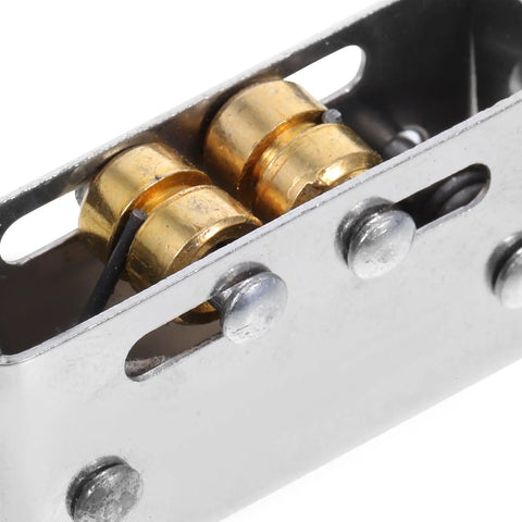 Close-up of Closet Door Ball Catch Set Easy Install Adjustable Spring Latch Stainless Steel 10 Pairs With Strike Plate Quiet Operation.