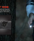 Person holding Wedge Beast 1000 Lumen EDC Flashlight with THRO Burst, 300 Lumen Standard Beam, 69 Meter Throw, lanyard