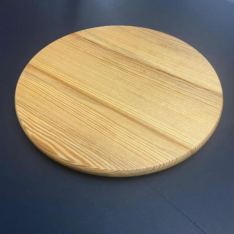 16-Inch Heart Pine Lazy Susan for Kitchen and Dining Table, durable solid wood with non-slip 360 degree turntable.