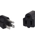 Outdoor Extension Cord 10 Ft Heavy Duty 3 Prong Waterproof Cord UL Listed Black for indoor and outdoor use close-up of plugs