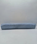 Side view of ceramic fiber insulation blanket roll, blue plastic-wrapped, 1x0.61 m, 10 mm thick