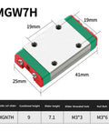 Beefy Linear Guide Rail Kit 100-550mm Travel With Two Slides, 200mm Carriage, product details with dimensions.
