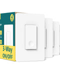 Three Way Smart Light Switch Kit Four Pack with packaging, 2.4GHz WiFi, works with Alexa and Google Home, remote control.
