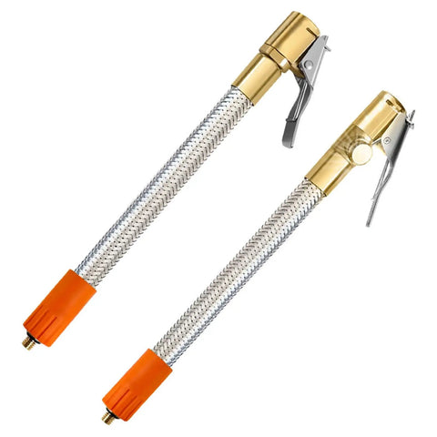 Heavy Duty Tire Inflator Hose Extension Tube With Quick Release Chuck Adapter For Car Bike Motorcycle Pump To Fill Tires Without Air Loss Have Good Pressure Daily Plug Into Compressor Unit Totally Sweet Gear braided stainless steel hose with brass quick release chuck and orange ends