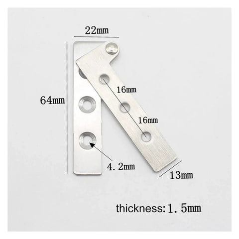 Two Pack Ball Bearing Door Hinges For Inset Doors, Stainless Steel Pivot Knife Hinges, 360 Degree Rotating Offset Hinges With Built In Dampers, 64mm, 1.5mm thick