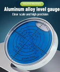 Six Inch Two Millimeter Point High Precision Universal Level Bubble Gauge With Metal Housing Magnetic Blue Luminous Vial for machinery
