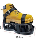 Double Layer Grass Aerator Shoes For Lawn Care With Adjustable Straps Spiked Sandals Gardening Tool For Soil Loosening