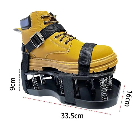 Double Layer Grass Aerator Shoes For Lawn Care With Adjustable Straps Spiked Sandals Gardening Tool For Soil Loosening