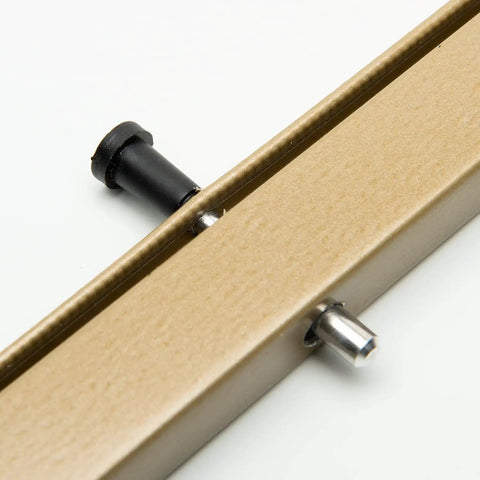 Hella Tough White Window Screen Plunger Latches Repair Kit Includes Premium Aluminum Pins Fresh Metal Springs And Easy Peasy Snap Fit Design, showing aluminum pins in a track.