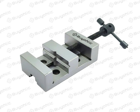 Beefy Mini Steel Vise For Precision Milling And Lathe Work 2 Inch Jaw 50 mm Jaw Width 90 X 50 mm Base Precise Ground Vice With 45 mm Opening And Built In Horizontal And Vertical Vee For Gripping Round Jobs.