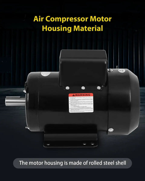 Three Horsepower Farm Duty Single Phase Electric Motor 1750 RPM Four Pole 184T TEFC IP55, showcasing the robust steel shell