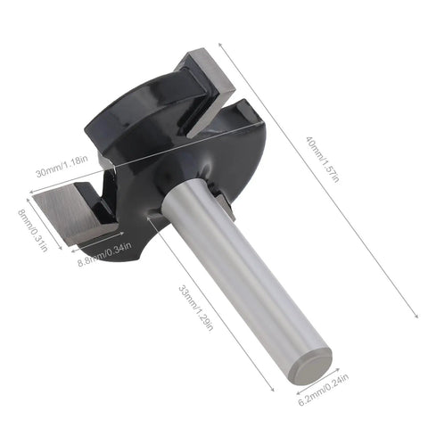 CNC Spoilboard Surfacing Router Bit for Slab Flattening One And A Quarter Inch Cut Diameter Alloy Steel Body With Anti Kickback Design