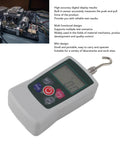 Digital Push Pull Force Tester 20N To 200N With Built In Sensor And Auto Backlit LCD Display For Quick Readouts, Storage Capable For Material Mechanics, Product Development And Quality Control, Rugged All Around Workhorse Force Meter, handheld with hook