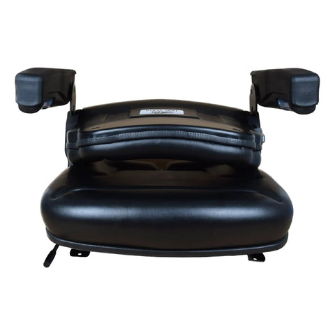Rugged Workhorse Universal Operator Seat for Backhoes Dozers Excavators Wheel Loaders Skid Steers Telehandlers Adjustable Armrest and Backrest