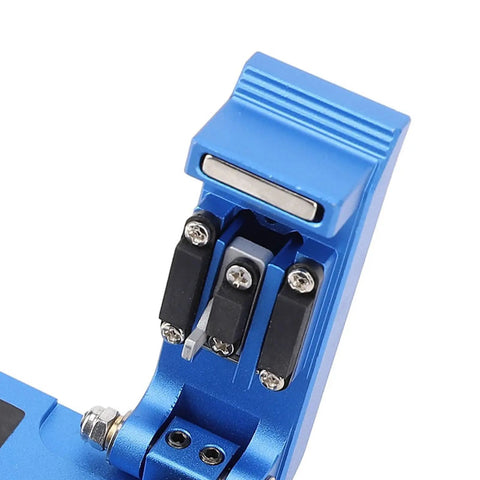 Fabater Fiber Cleaver Universal 3 In 1 Fixture FTTH Fiber Cutting Machine Optical Cutter non-slip base close-up detail.