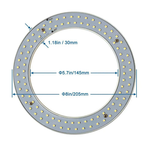 8 Inch LED Circline Light Bulb 1600LM 13W Daylight 6000K for FC8T9 CW Fluorescent Replacements Ballast Bypass Ready